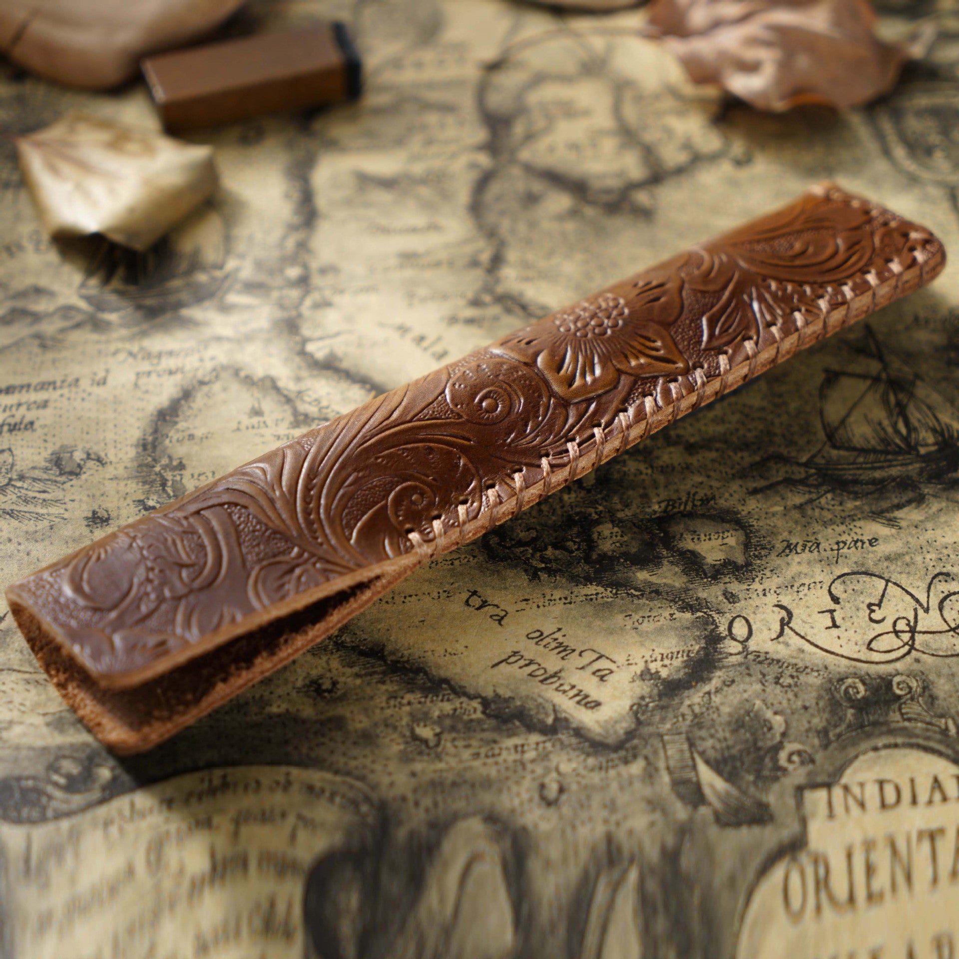 Wholesale Retro Pure Handmade Head Layer Cowhide Creative Pen Bag